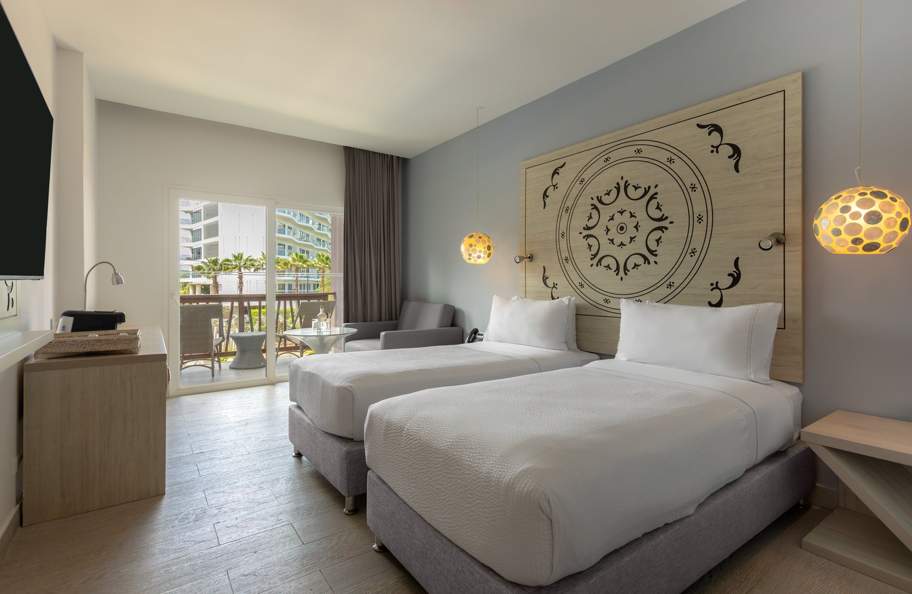 Habitación con dos camas del Grand Sirenis Cartagena